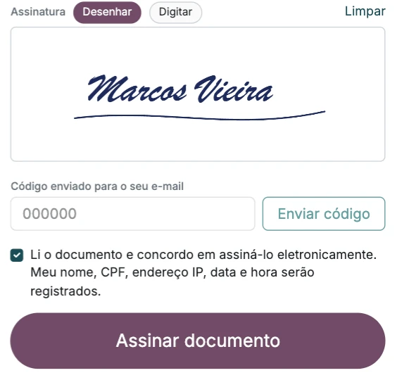 Assinatura do contrato pelo celular no Odoo180